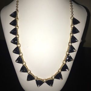 JCrew necklace with grey crystals, 21” long